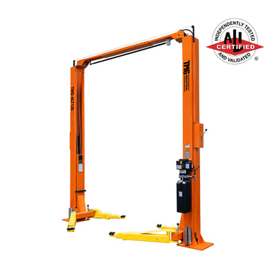 ALI Certified 10,000 lb Two-Post Overhead Auto Lift, Asymmetric/Symmetric Arms, 79" Lift Height, 144" Cross Beam, TMG-ALT120
