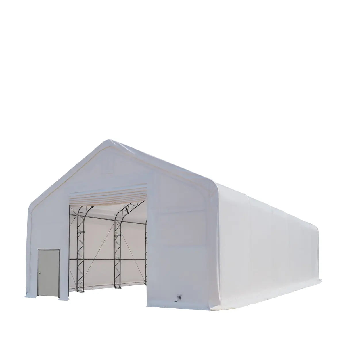 30' x 60' Dual Truss Storage Shelter with Heavy Duty 17 oz PVC Cover & Drive Through Doors TMG-DT3062 - TMG Industrial