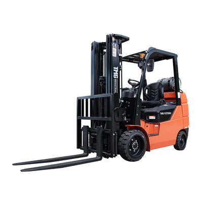 2.5 Ton LPG Forklift, Kubota Engine, 42" or 48" Class II A Forks, Cushion Tires, TMG-FLP25KU