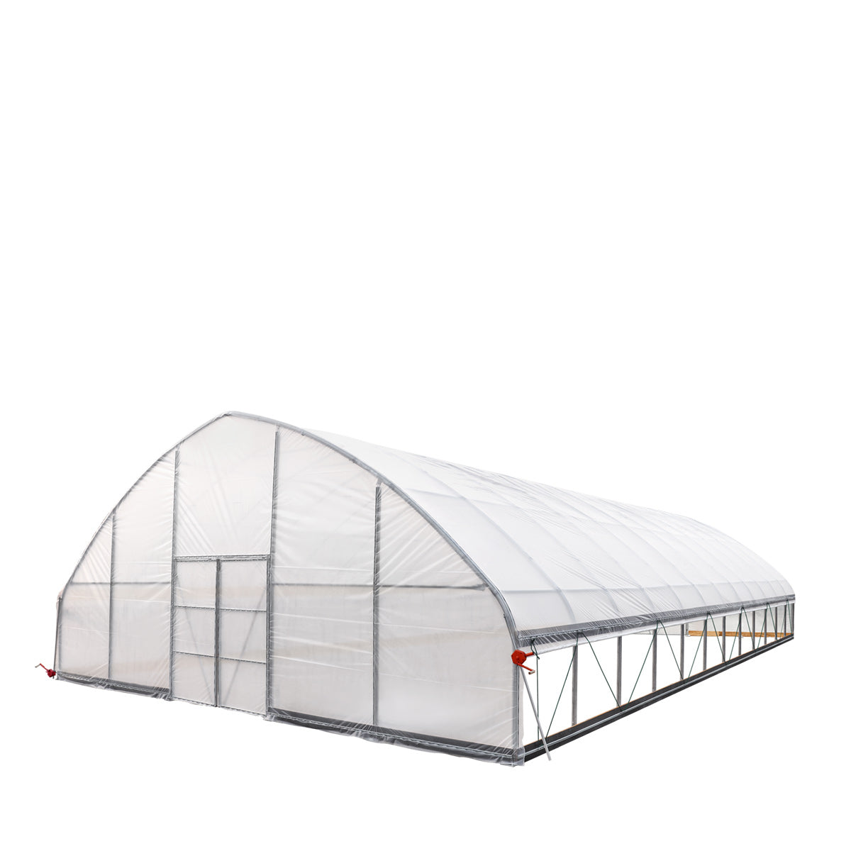 Serre tunnel commerciale de 30' x 50' avec bâches transparentes de 6 mil et côtés enroulables TMG-GH3050-V2 (anciennement GH3050)