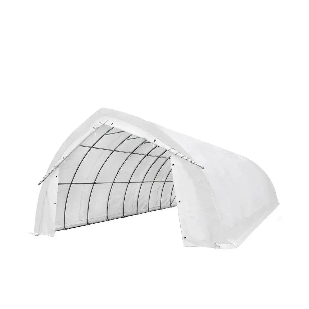 20' x 40' Arch Wall Peak Ceiling Storage Shelter with Heavy Duty 17 oz PVC Cover & Drive Through Doors, TMG-ST2042PV (Previously ST2041PV)
