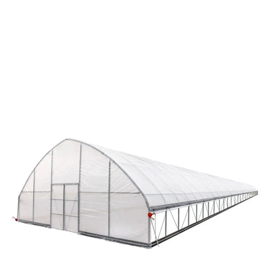 TMG Industrial 30’ x 120’ Tunnel Greenhouse Grow Tent w/6 Mil Clear EVA Plastic Film, Cold Frame, Hand Crank Roll-Up Sides, Peak Ceiling Roof, TMG-GH30120