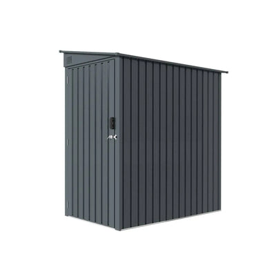 3' x 6' Galvanized Metal Pent Shed, 29 GA Corrugated Metal, 75" Upper edge, TMG-MS0306