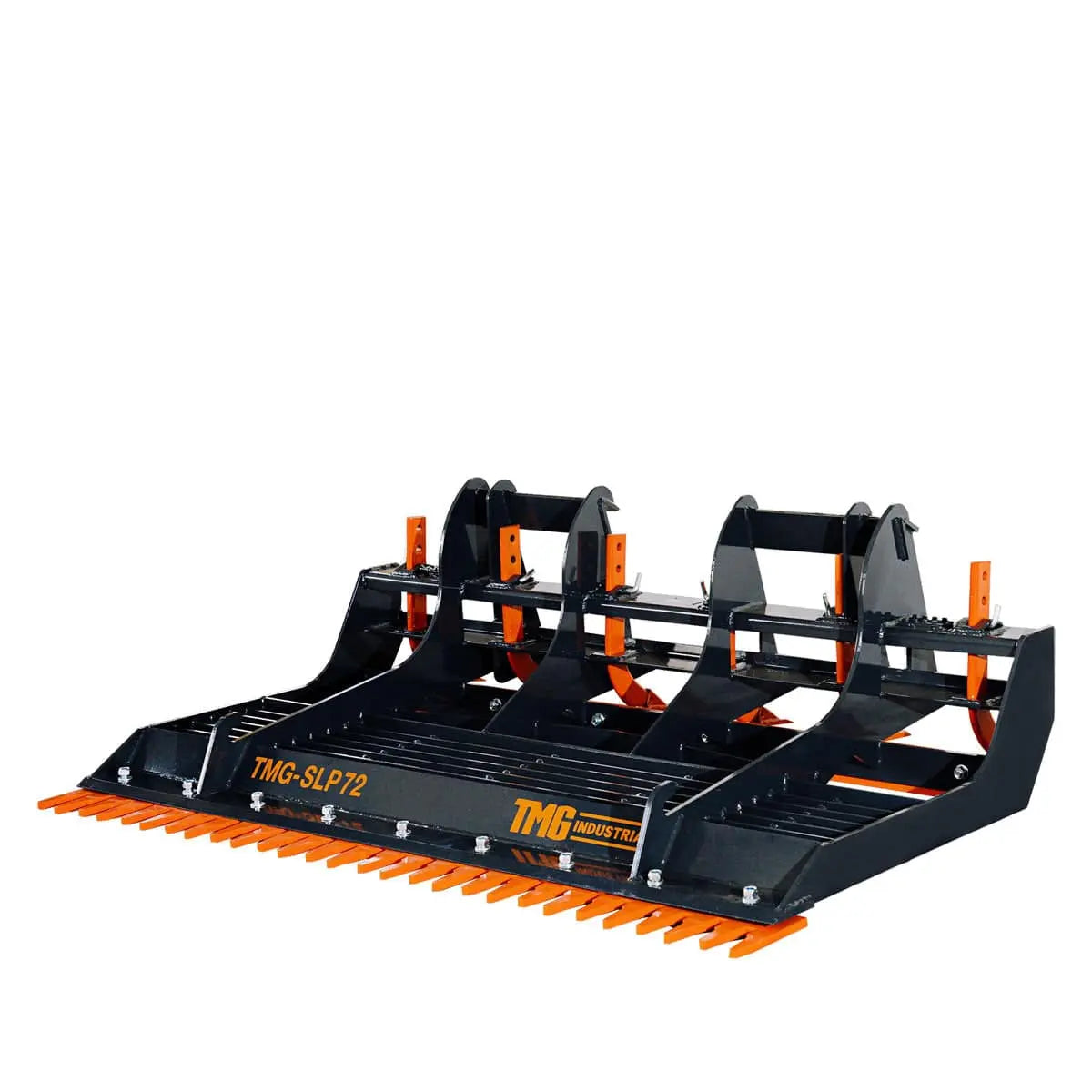 TMG Industrial 72” Skid Steer Land Plane, 6 Adjustable Ripper Teeth, Reversible Planer Comb, Grading, Spreading & Leveling, TMG-SLP72