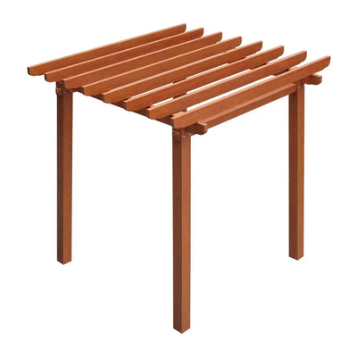 TMG LIVING 10' x 10' Wood Grain Aluminum Pergola, TMG-LPA10