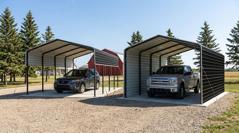 A Guide to Metal Shed Carports: Enclosed and Open Sidewalls