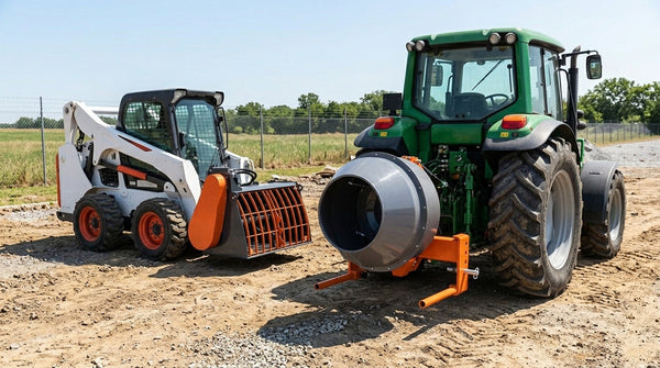 PTO Tractor Mixers vs. Skid Steer Mixer Attachments