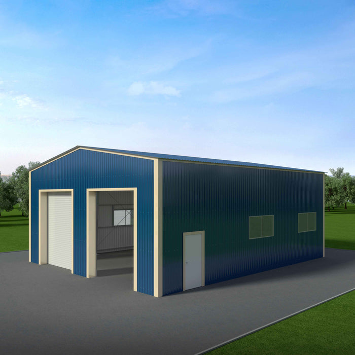 Snow Series 30' x 40' x 14' Commercial Warehouse Steel Building, Pre-Engineered to 85 PSF Snow Rated, Shop Drawings Provided, Fabricated in Canada TMG-MS304014-SR85