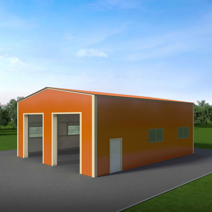 Snow Series 25' x 30' x 14' Commercial Warehouse Steel Building, Pre-Engineered to 85 PSF Snow Rated, Shop Drawings Provided, Fabricated in Canada TMG-MS253014-SR85
