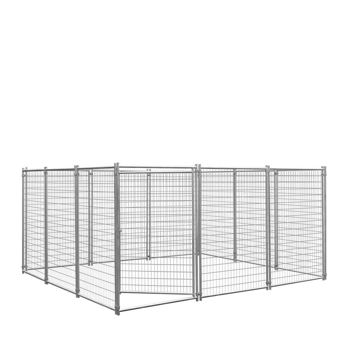 TMG Industrial 12’ x 12’ Galvanized Dog Kennel, Easy Assembly, Weather-Resistant, TMG-DCP12