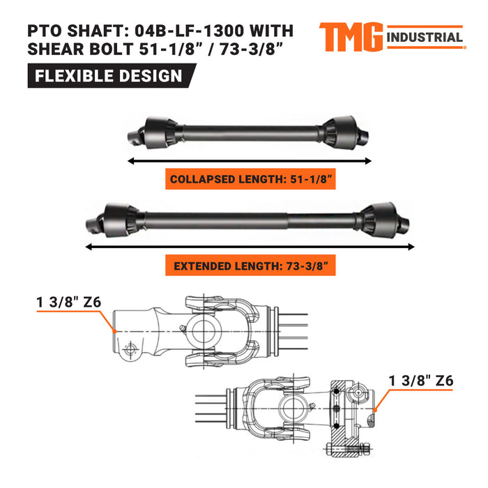 TMG Industrial 48" Hydraulique Assist Post Hole Digger, 12" Tarière, Catégorie 1 & 2, Arbre de prise de force inclus, TMG-TPD12