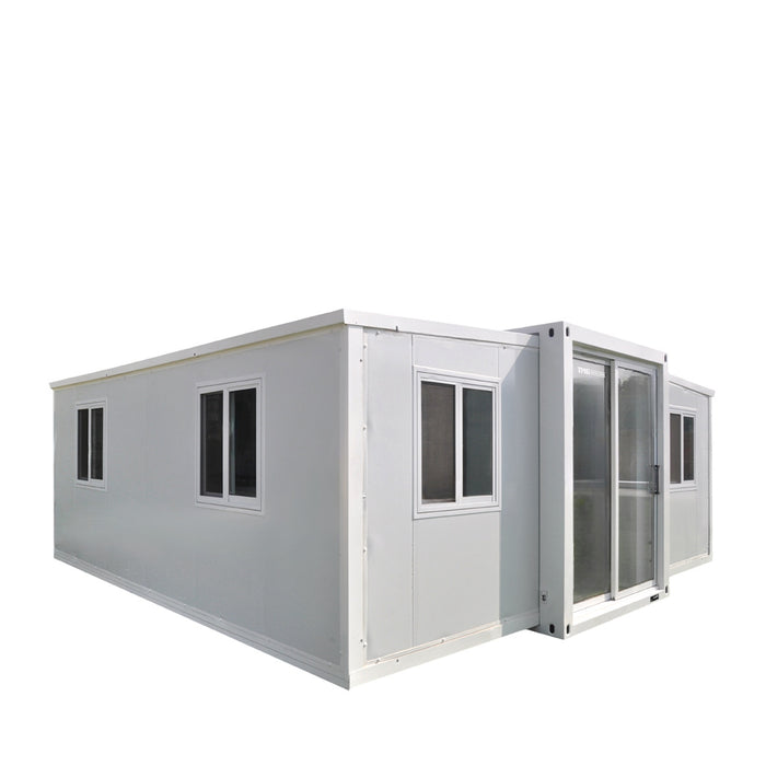 TMG Industrial 20’ Expandable Container Home, 2 Bedrooms, Living Room, Kitchen, Bathroom, 3” EPS Sandwich Panels, Plumbing Ready, TMG-SCE25