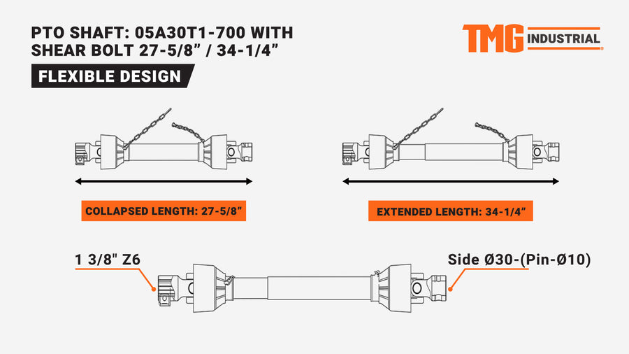 5 Cu-Ft 3-Point Hitch Cement Mixer, PTO Shaft Included, Category 1 & 2 Hookup TMG-TCM5