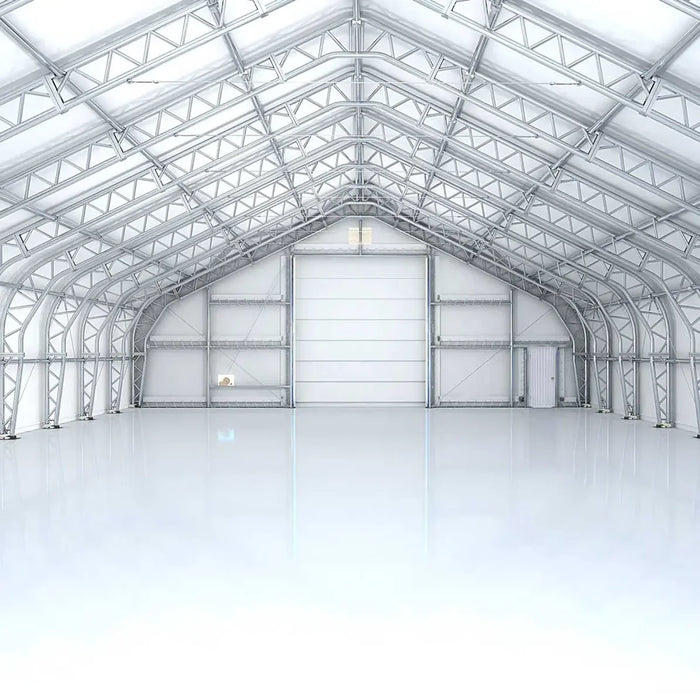 Snow Series™ 40' x 60' Dual Truss Storage Shelter, 35 PSF Snow Load Rated, Engineering Drawing, Heavy Duty 21 oz PVC Cover & Drive Through Doors, TMG-DTE4060-SR35