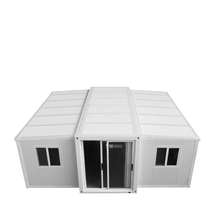 TMG Industrial 20’ Expandable Container Home, 2 Bedrooms, Living Room, Kitchen, Bathroom, 3” EPS Sandwich Panels, Plumbing Ready, TMG-SCE25