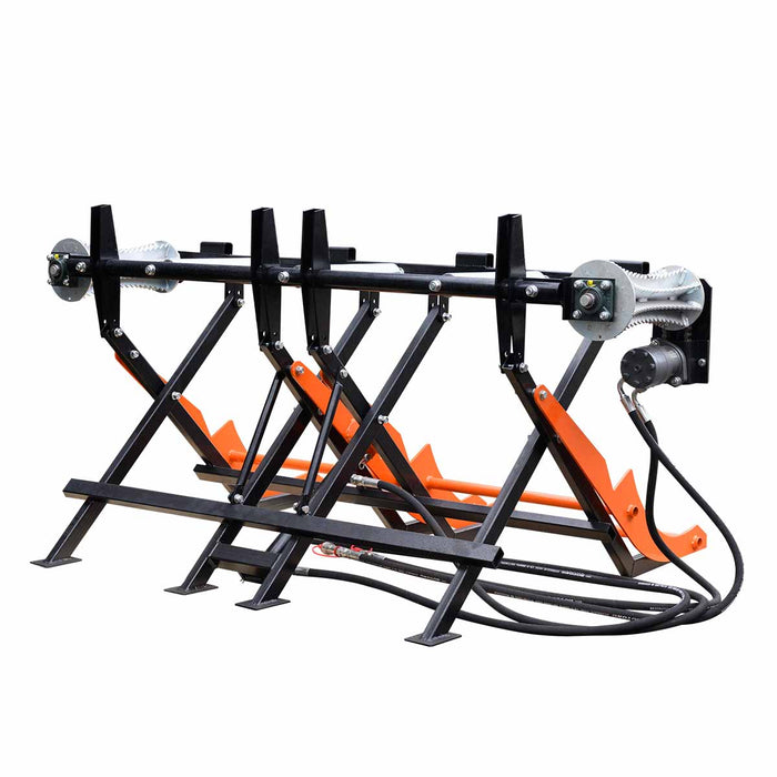 TMG-LLS16 1000 lb hydraulic log lift with chain drive infeed for TMG-GLS16 firewood processor
