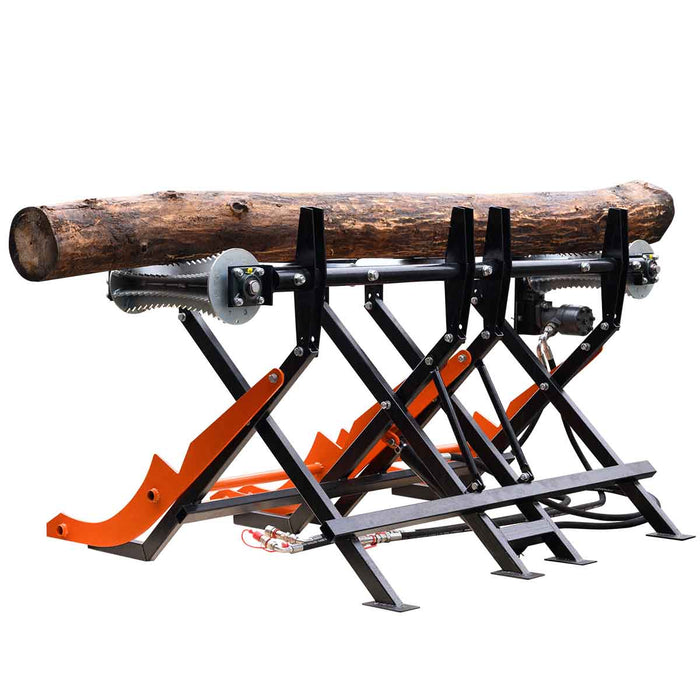 TMG-LLS16 1000 lb hydraulic log lift with chain drive infeed for TMG-GLS16 firewood processor
