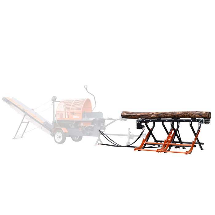 TMG-LLS16 1000 lb hydraulic log lift with chain drive infeed for TMG-GLS16 firewood processor

