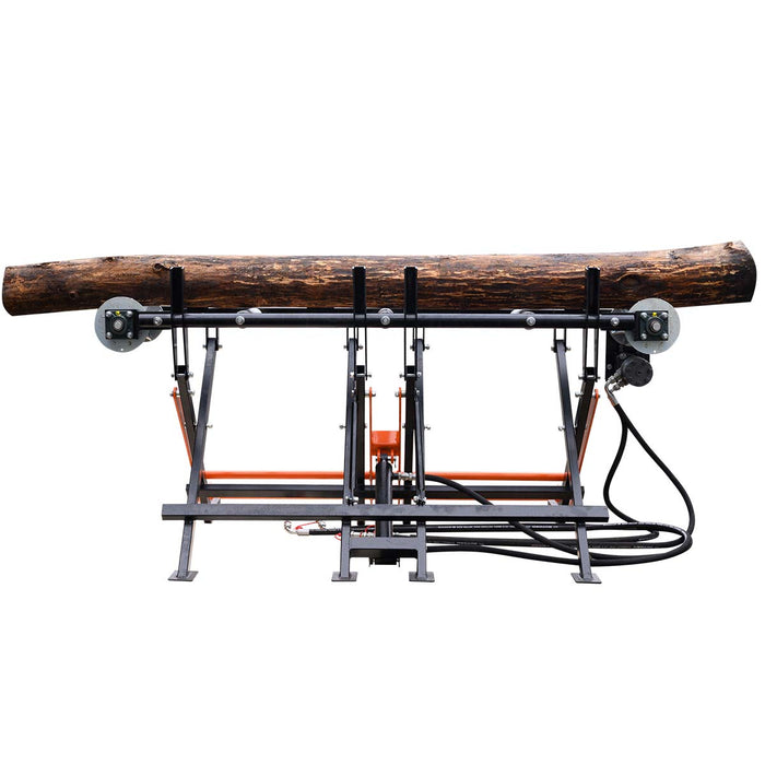 TMG-LLS16 1000 lb hydraulic log lift with chain drive infeed for TMG-GLS16 firewood processor
