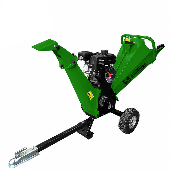 4" Wood Chipper, 10HP Gas Engine, 360° Rotating Discharge Chute, 2" Hitch Tow-Behind, SF-GWC4L