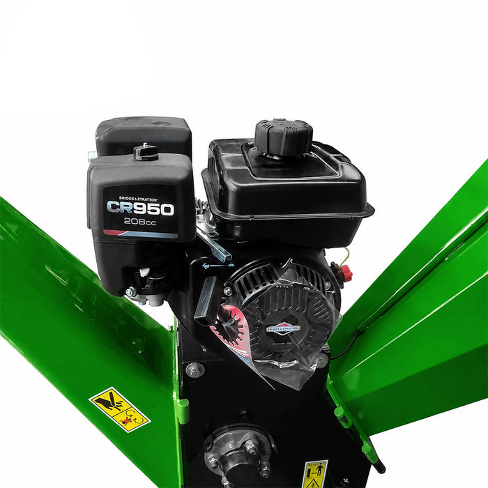 4" Wood Chipper, 10HP Gas Engine, 360° Rotating Discharge Chute, 2" Hitch Tow-Behind, SF-GWC4L