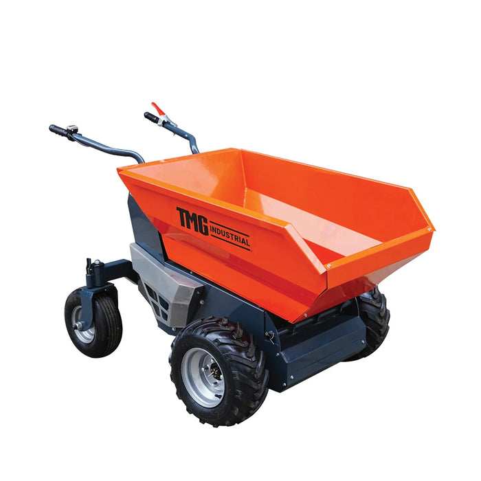1100 lb wheeled dumper with hydraulic tipping and 48V 1.3 HP motor TMG-MD500