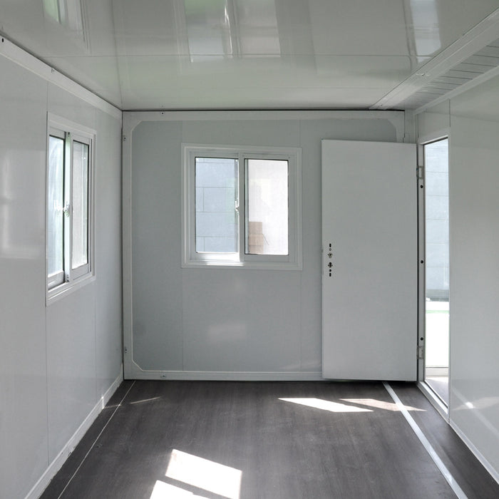 TMG Industrial 20’ Expandable Container Home, 2 Bedrooms, Living Room, Kitchen, Bathroom, 3” EPS Sandwich Panels, Plumbing Ready, TMG-SCE25