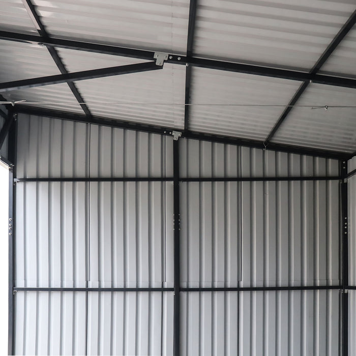 12' x 20' horse run-in shed with portable skid mount and wide front opening for livestock shelter TMG-MSK1220