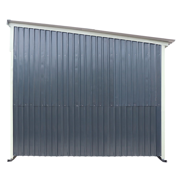 12' x 27' horse run-in shed with portable skid mount and open front livestock shelter TMG-MSK1227