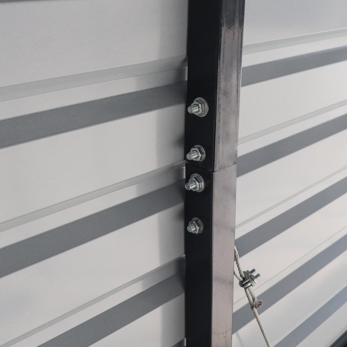 TMG-MSB1230 12' x 30' Metal Shed Boat Shelter with 12.5' peak height and 10.5' sidewall height, galvanized steel frame and metal roof panels