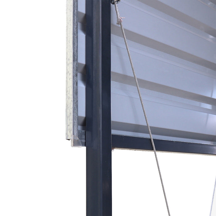 TMG-MSB1230 12' x 30' Metal Shed Boat Shelter with 12.5' peak height and 10.5' sidewall height, galvanized steel frame and metal roof panels