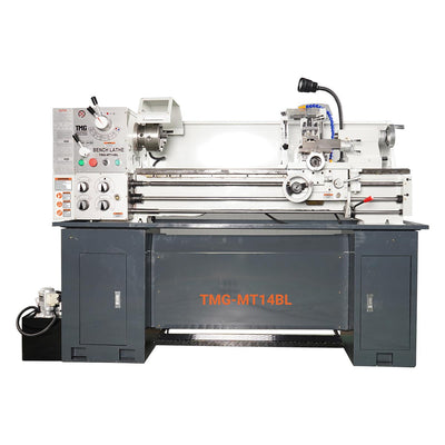 TMG-MT14BL 14" x 40" precision bench lathe with 2 HP motor, 70–2000 RPM and ASA D1-4 spindle
