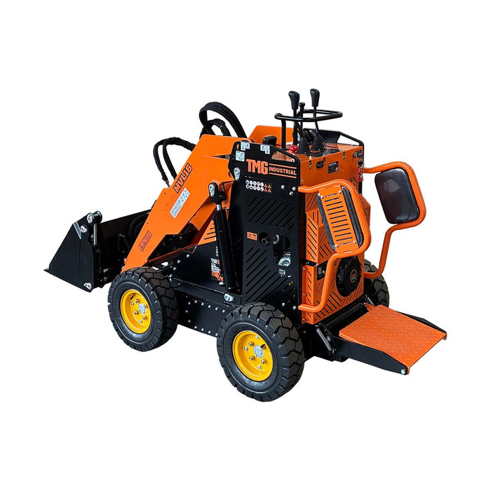 1630 lb wheeled stand-on skid steer with 420cc 11.5 HP gas engine and 30 inch bucket TMG-MVL16