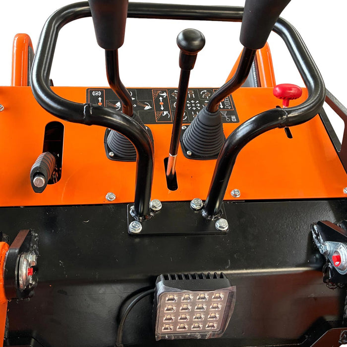 1630 lb wheeled stand-on skid steer with 420cc 11.5 HP gas engine and 30 inch bucket TMG-MVL16