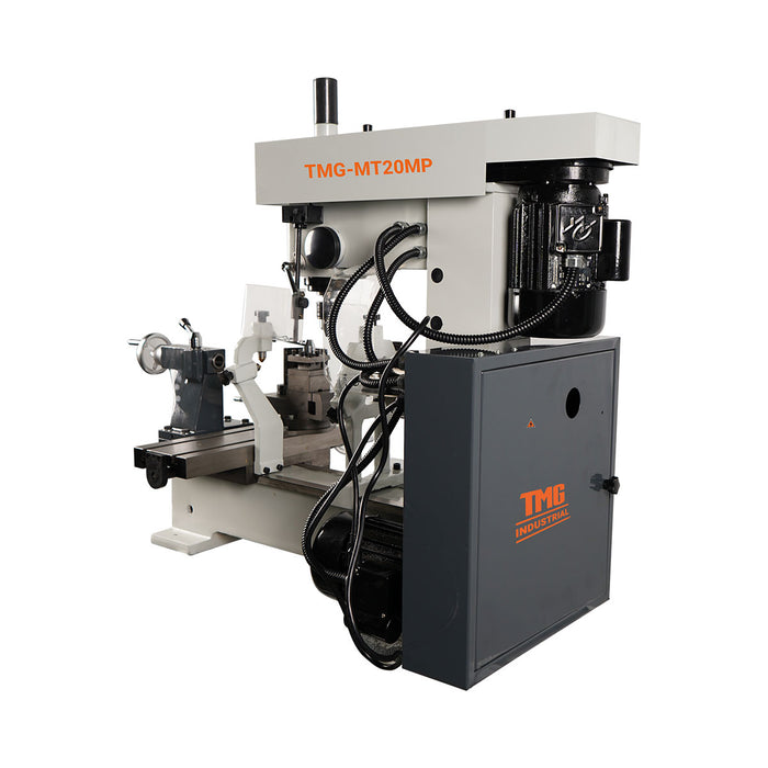 TMG-MT20MP 16" x 20" multi-function lathe milling machine with metric and imperial threading, turning and drilling capability
