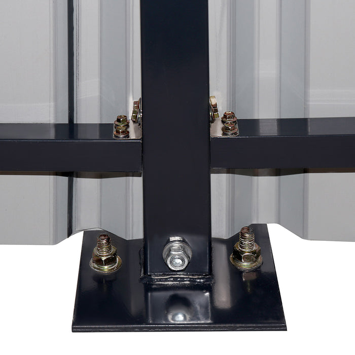 TMG-MS1624A 16' x 24' metal garage shed with swing front and side doors and 10'6" peak height
