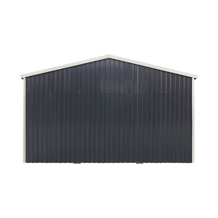 16' x 24' Metal Garage Shed with Swing Front & Side Doors, 10'6" Peak Height, TMG-MS1624A