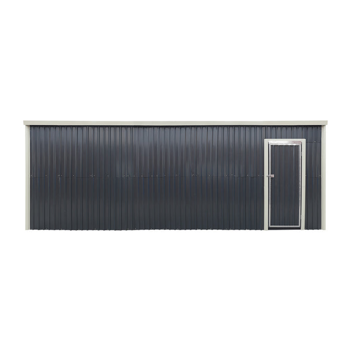 TMG-MS1624A 16' x 24' metal garage shed with swing front and side doors and 10'6" peak height
