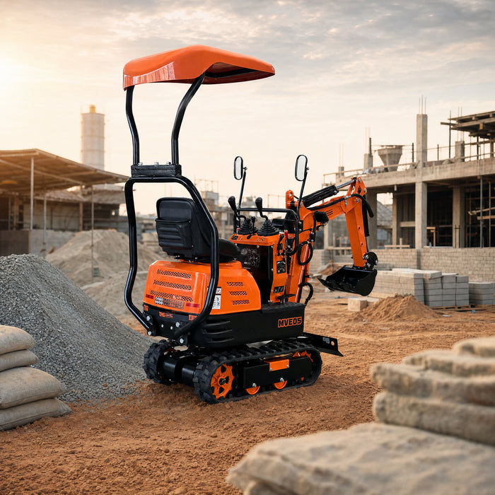1365 LB Compact Mini Excavator, 306cc/8.5HP Gas Engine, 11-½" Bucket Width, 2000 Lb Digging Force, TMG-MVE05