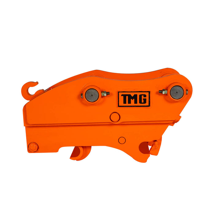 TMG Industrial Quick Coupler for Excavator, 2” Pin Diameter, 10-¼”-12-½” Pin Spread, Built-In Lifting Point (3300 Lb Rating), TMG-EQC50