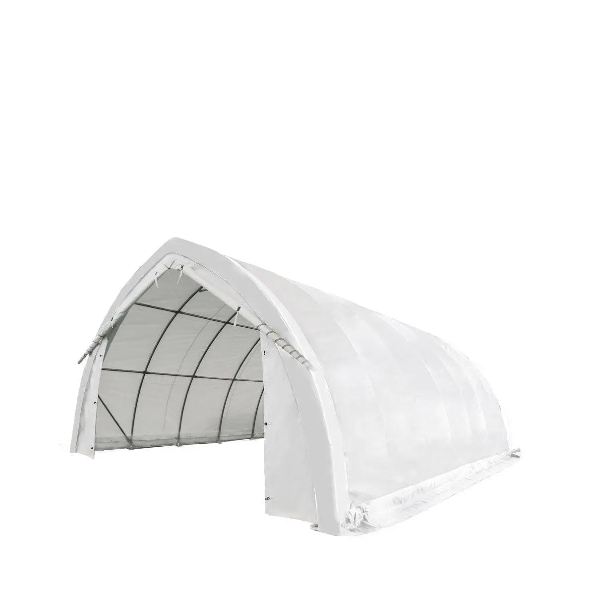 20' x 30' arch wall peak ceiling storage shelter with 17 oz PVC cover and drive through doors, TMG-ST2032PV