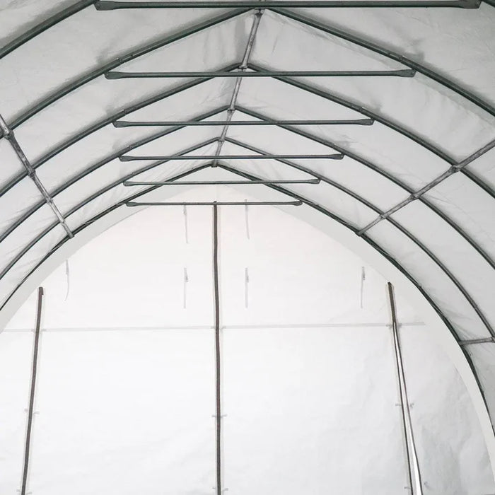 20' x 30' arch wall peak ceiling storage shelter with 17 oz PVC cover and drive through doors, TMG-ST2032PV