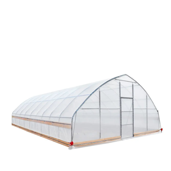 25' x 40' Tunnel Greenhouse Grow Tent w/6 Mil Clear EVA Plastic Film, Cold Frame, Hand Crank Roll-Up Sides, Peak Ceiling Roof, TMG-GH2540-V2 (Previously GH2540)