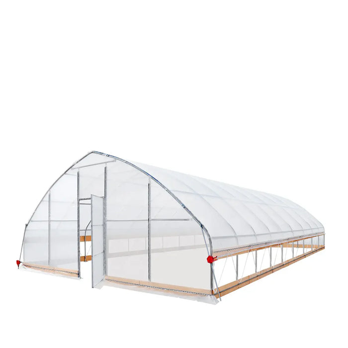 25' x 40' Tunnel Greenhouse Grow Tent w/6 Mil Clear EVA Plastic Film, Cold Frame, Hand Crank Roll-Up Sides, Peak Ceiling Roof, TMG-GH2540-V2 (Previously GH2540)