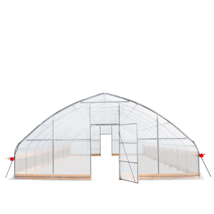 25' x 40' Tunnel Greenhouse Grow Tent w/6 Mil Clear EVA Plastic Film, Cold Frame, Hand Crank Roll-Up Sides, Peak Ceiling Roof, TMG-GH2540-V2 (Previously GH2540)