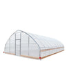 25' x 40' Tunnel Greenhouse Grow Tent w/6 Mil Clear EVA Plastic Film, Cold Frame, Hand Crank Roll-Up Sides, Peak Ceiling Roof, TMG-GH2540-V2 (Previously GH2540)