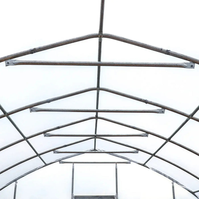 25' x 50' Tunnel Greenhouse Grow Tent w/6 Mil Clear EVA Plastic Film, Cold Frame, Hand Crank Roll-Up Sides, Peak Ceiling Roof, TMG-GH2550-V2 (Previously GH2550)