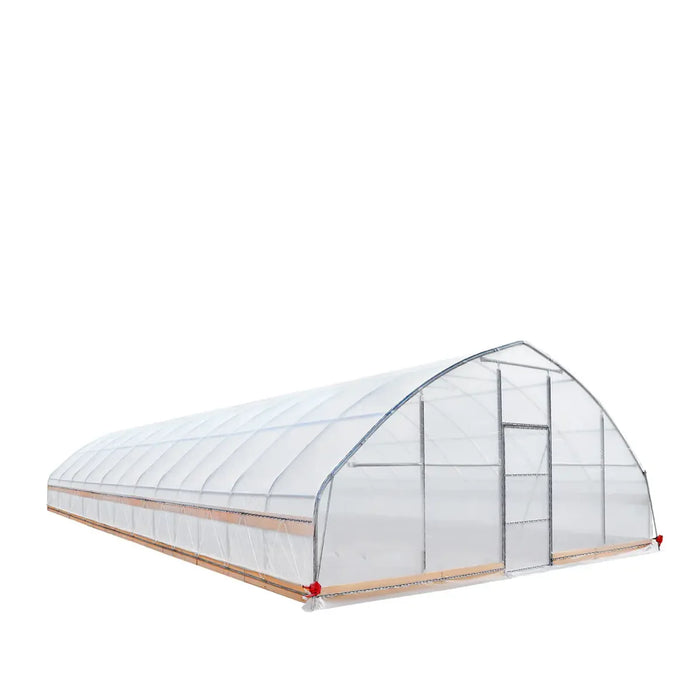 25' x 50' Tunnel Greenhouse Grow Tent w/6 Mil Clear EVA Plastic Film, Cold Frame, Hand Crank Roll-Up Sides, Peak Ceiling Roof, TMG-GH2550-V2 (Previously GH2550)