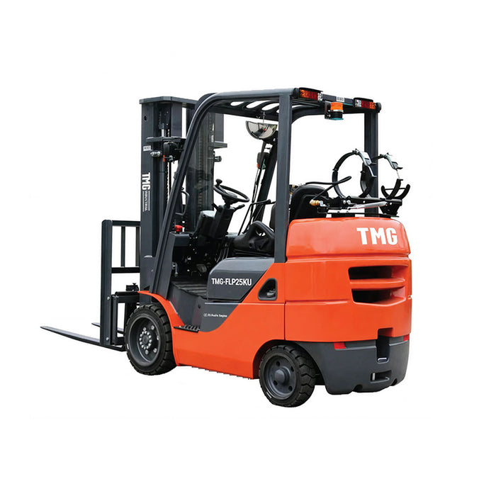 2.5 Ton LPG Forklift, Kubota Engine, 42" or 48" Class II A Forks, Cushion Tires, TMG-FLP25KU