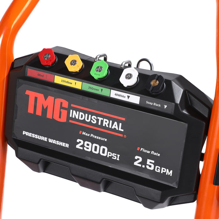 2900 PSI Gas Pressure Washer, 2.5 GPM, 212cc Gas Engine, 25' Hose, 12" Wheels, TMG-GPW30RH